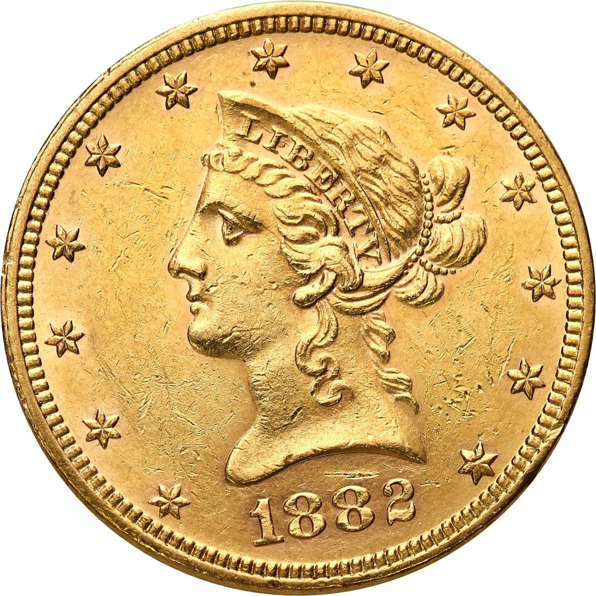 USA. Złote 10 dolarów 1882 Filadelfia